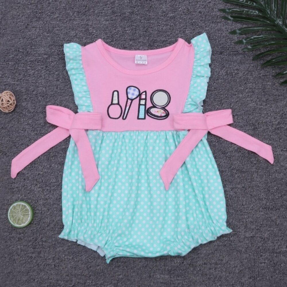 Boutique Baby Girls Make up Sleeveless Romper Bodysuit Jumpsuit